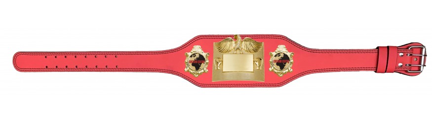 SMALL GOLD EAGLE CUSTOM CHAMPIONSHIP BELT PLT299/G/CUSTOM - AVAILABLE IN 4 COLOURS - BLACK, RED, BLUE, GREEN